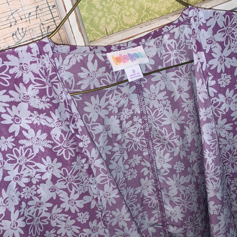 Lularoe lavender floral cardigan
